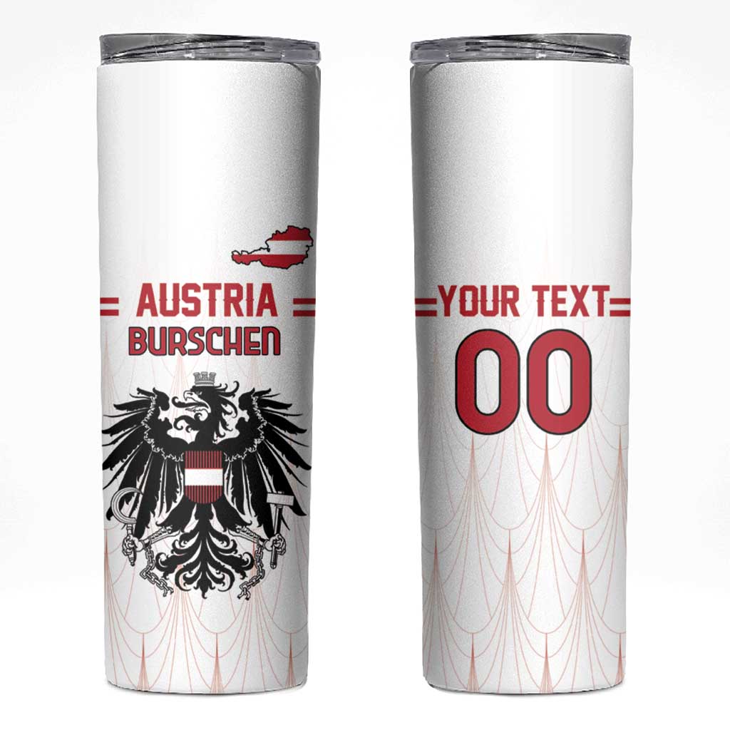 Custom Austria Football Skinny Tumbler Das Team Go Champions