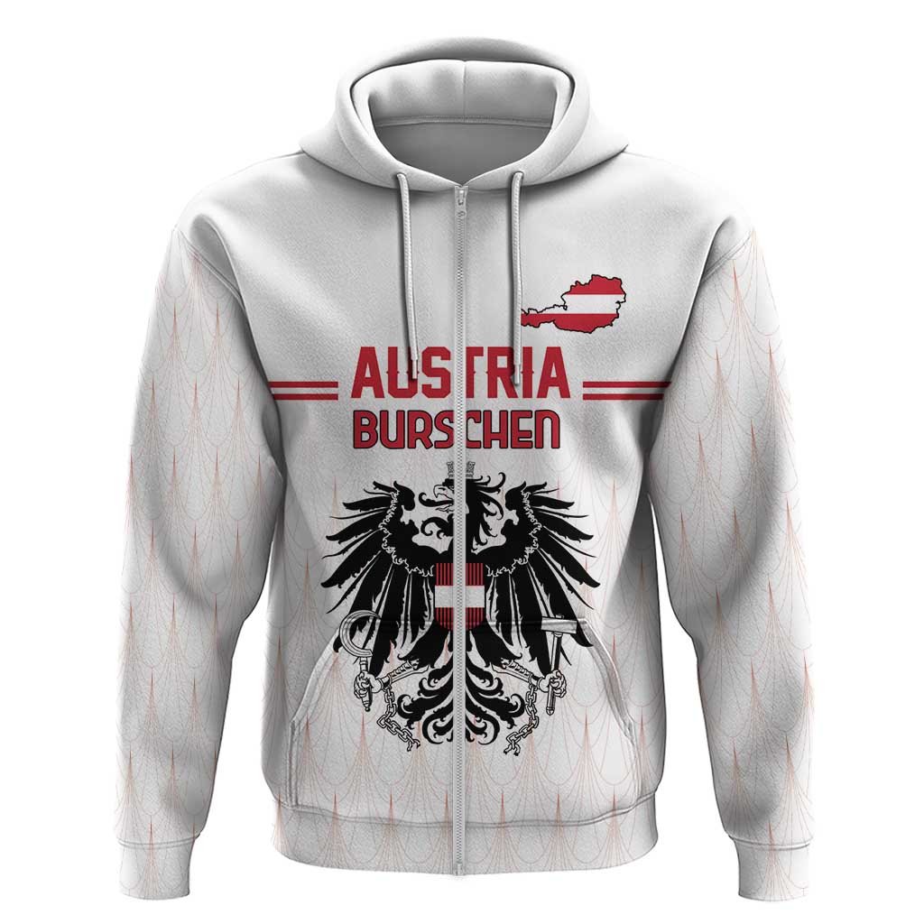 Custom Austria Football Zip Hoodie Das Team Go Champions