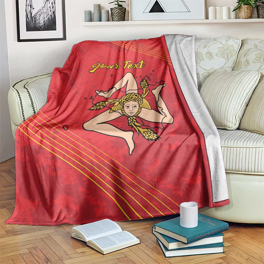 Personalized Bandiera della Sicilia Blanket Sporty Style