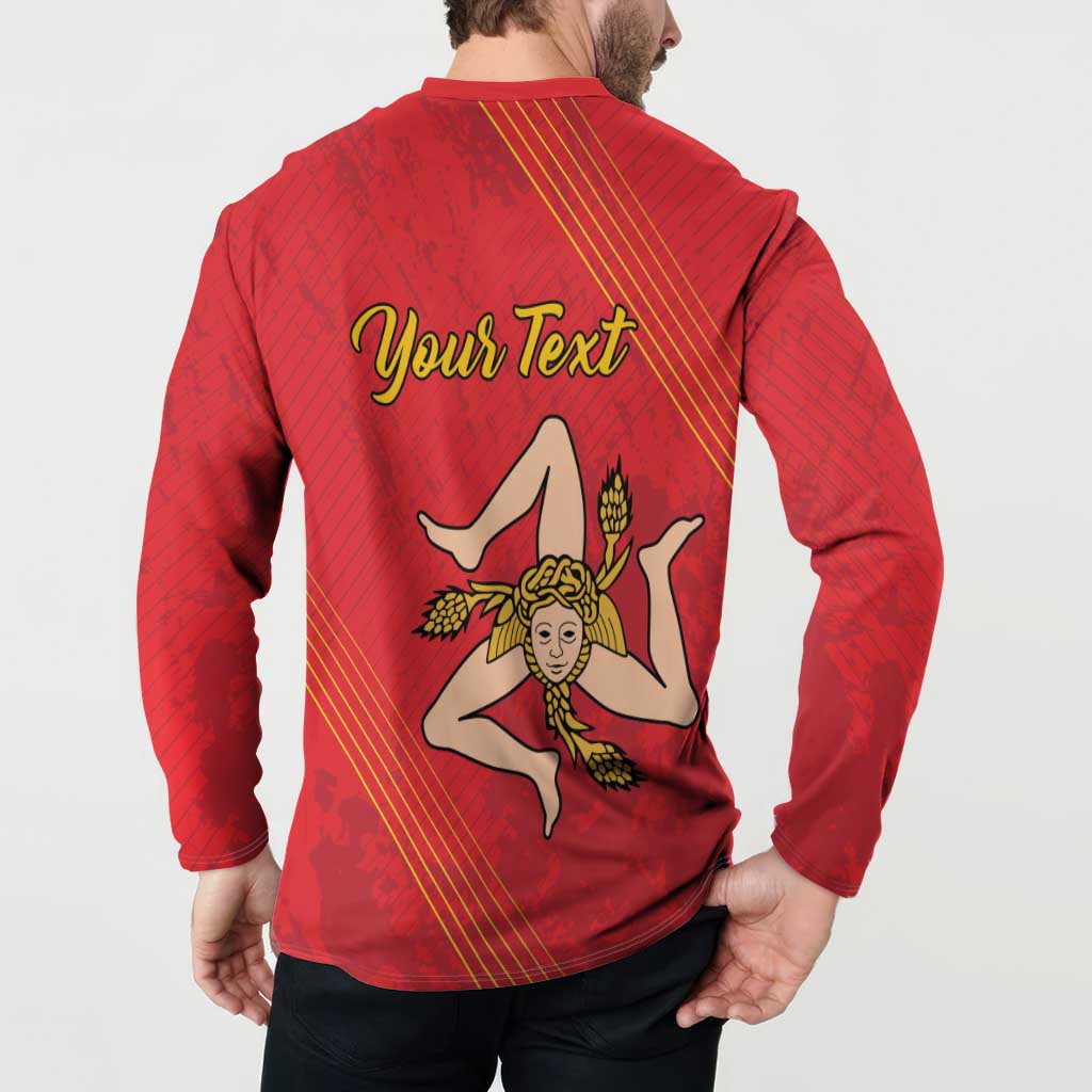 Personalized Bandiera della Sicilia Button Sweatshirt Sporty Style