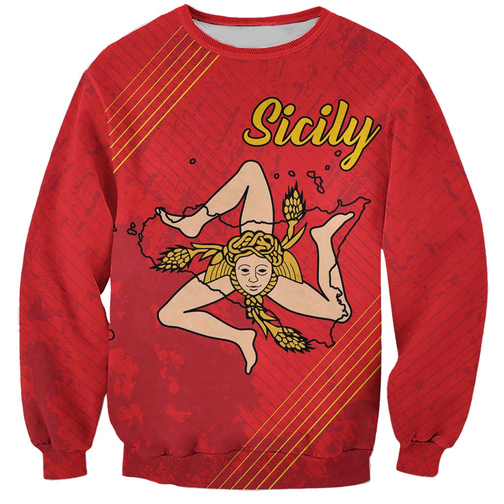 Personalized Bandiera della Sicilia Sweatshirt Sporty Style