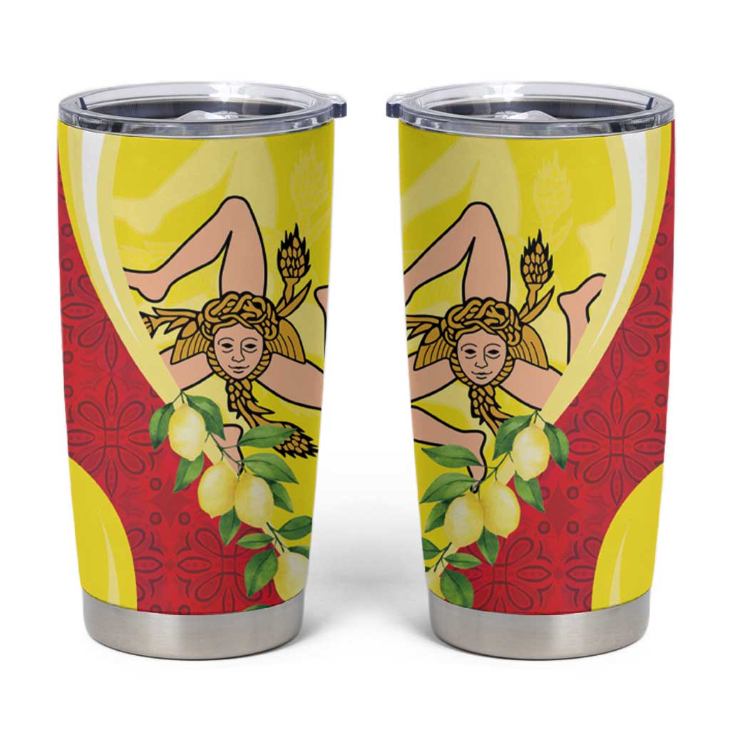 La Sicilia Tumbler Cup Bandiera della Sicilia Motif