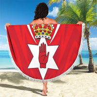 Personalized Northern Ireland Beach Blanket Coat Of Arms With Map