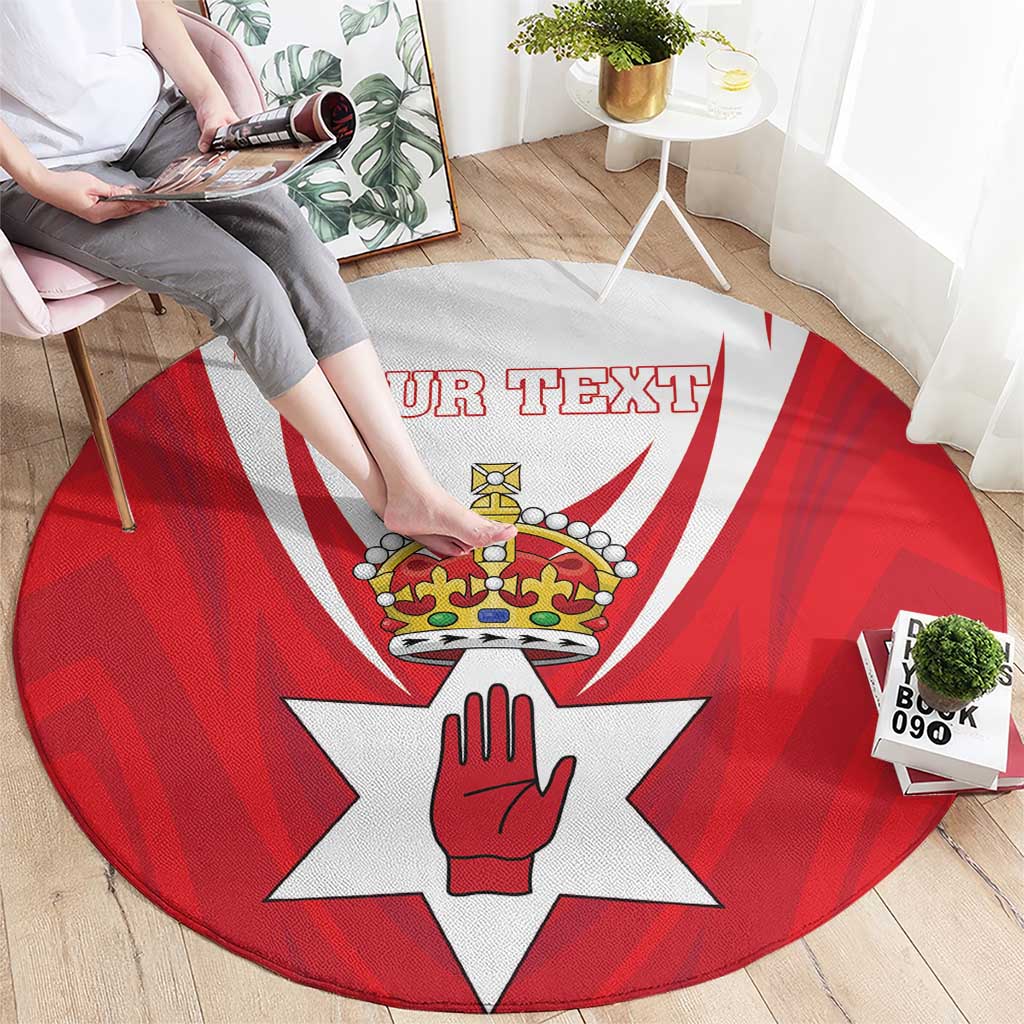 Personalized Northern Ireland Round Carpet Coat Of Arms With Map