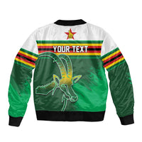 Zimbabwe Rugby Personalized Bomber Jacket Charging Sables Spirit
