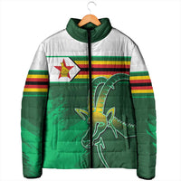 Zimbabwe Rugby Personalized Padded Jacket Charging Sables Spirit