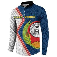Button sweatshirt with Cape Verde flag graphic and circular seal, long sleeves