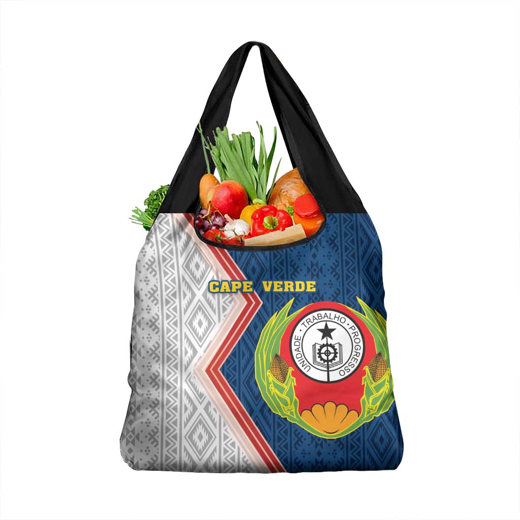 Cape Verde Grocery Bag Verde Coat Of Arms And Pattern