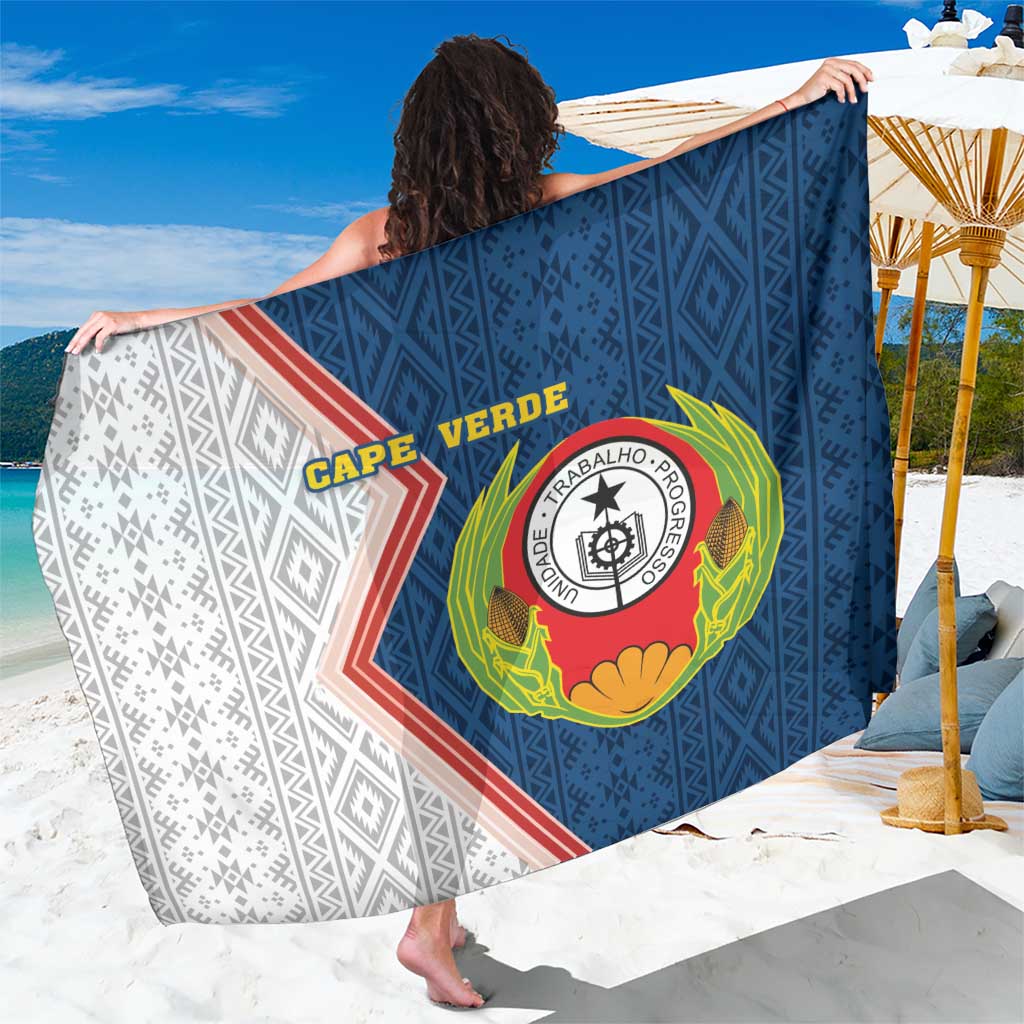 Cape Verde Sarong Verde Coat Of Arms And Pattern - Wonder Print Shop