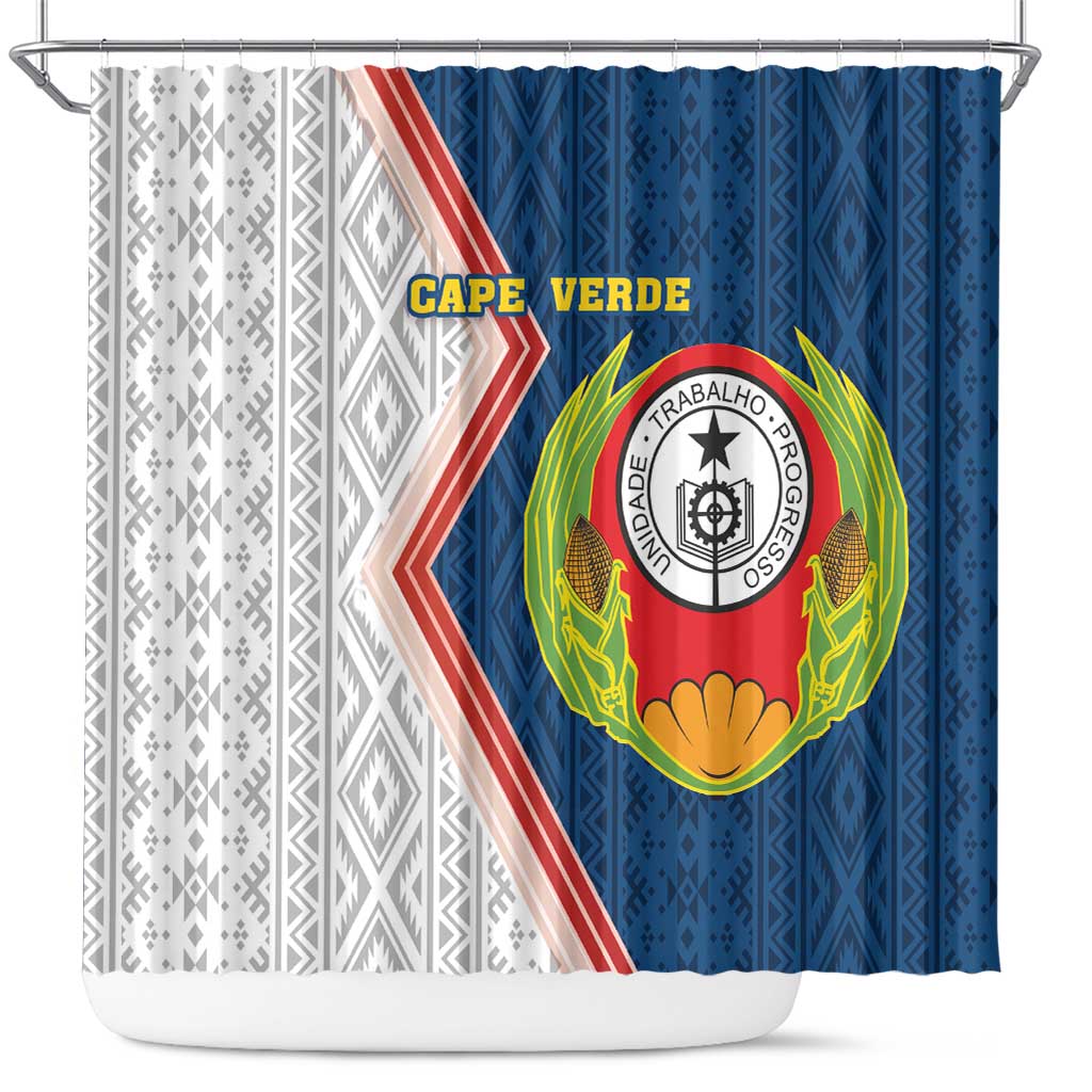 Cape Verde Shower Curtain Verde Coat Of Arms And Pattern