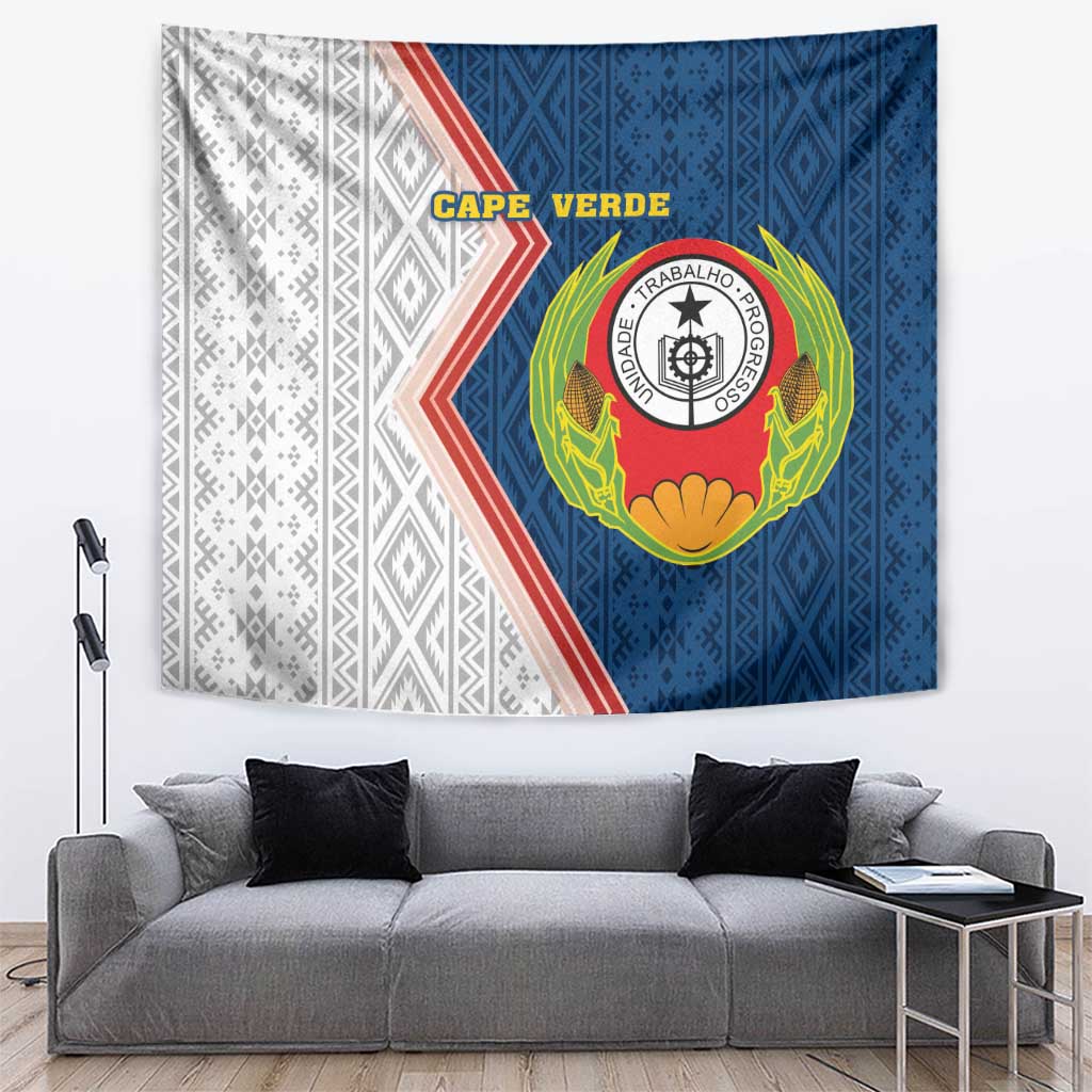 Cape Verde Tapestry Verde Coat Of Arms And Pattern