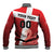 Custom Denmark Football Baseball Jacket Mute Swan - Wonder Print Shop