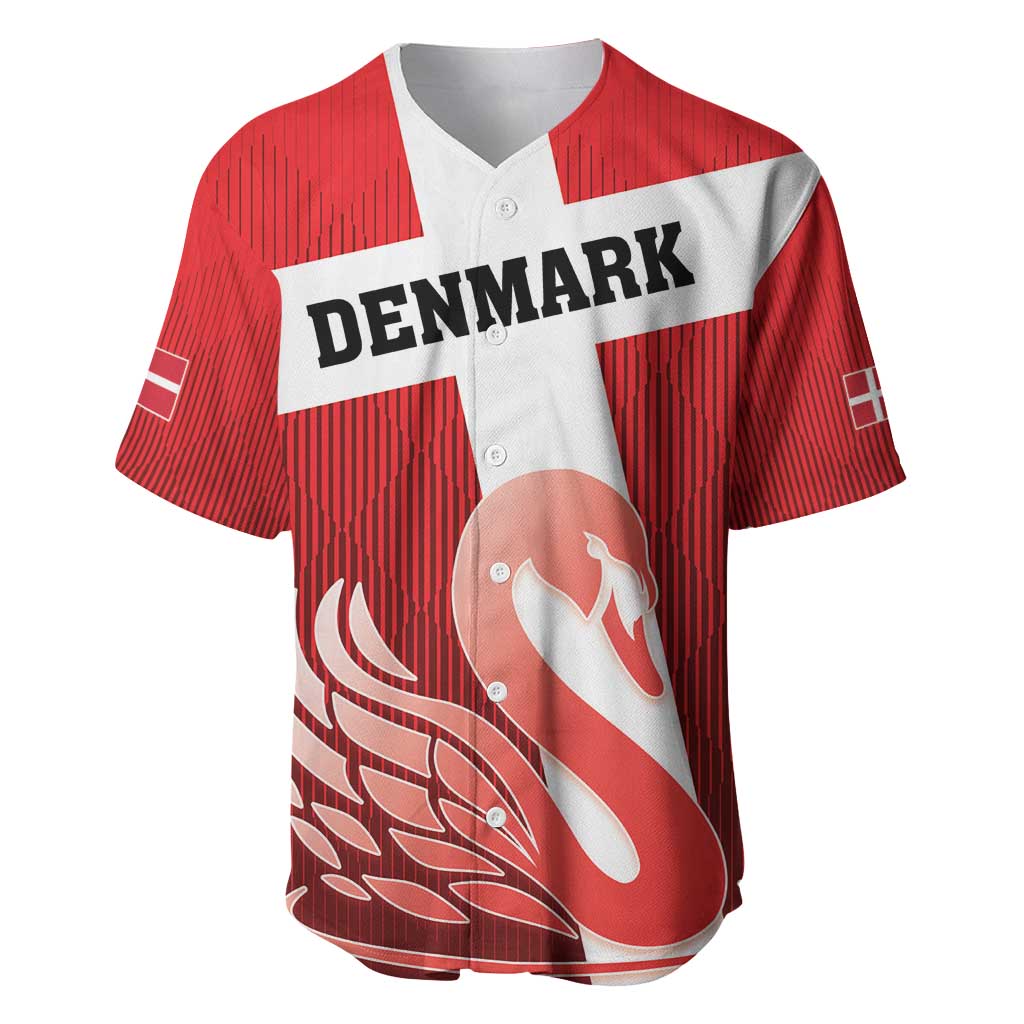 Custom Denmark Football Baseball Jersey Mute Swan - Wonder Print Shop