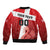 Custom Denmark Football Bomber Jacket Mute Swan - Wonder Print Shop