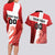 Custom Denmark Football Couples Matching Long Sleeve Bodycon Dress and Hawaiian Shirt Mute Swan - Wonder Print Shop