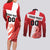 Custom Denmark Football Couples Matching Long Sleeve Bodycon Dress and Long Sleeve Button Shirt Mute Swan - Wonder Print Shop