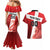 Custom Denmark Football Couples Matching Mermaid Dress and Hawaiian Shirt Mute Swan - Wonder Print Shop