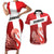 Custom Denmark Football Couples Matching Short Sleeve Bodycon Dress and Hawaiian Shirt Mute Swan - Wonder Print Shop