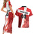 Custom Denmark Football Couples Matching Short Sleeve Bodycon Dress and Hawaiian Shirt Mute Swan - Wonder Print Shop