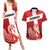 Custom Denmark Football Couples Matching Summer Maxi Dress and Hawaiian Shirt Mute Swan - Wonder Print Shop