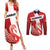 Custom Denmark Football Couples Matching Summer Maxi Dress and Long Sleeve Button Shirt Mute Swan - Wonder Print Shop