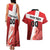 Custom Denmark Football Couples Matching Tank Maxi Dress and Hawaiian Shirt Mute Swan - Wonder Print Shop