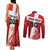 Custom Denmark Football Couples Matching Tank Maxi Dress and Long Sleeve Button Shirt Mute Swan - Wonder Print Shop