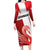 Custom Denmark Football Family Matching Long Sleeve Bodycon Dress and Hawaiian Shirt Mute Swan - Wonder Print Shop