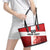 Custom Denmark Football Leather Tote Bag Mute Swan - Wonder Print Shop