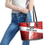 Custom Denmark Football Leather Tote Bag Mute Swan - Wonder Print Shop