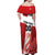 Custom Denmark Football Off Shoulder Maxi Dress Mute Swan - Wonder Print Shop