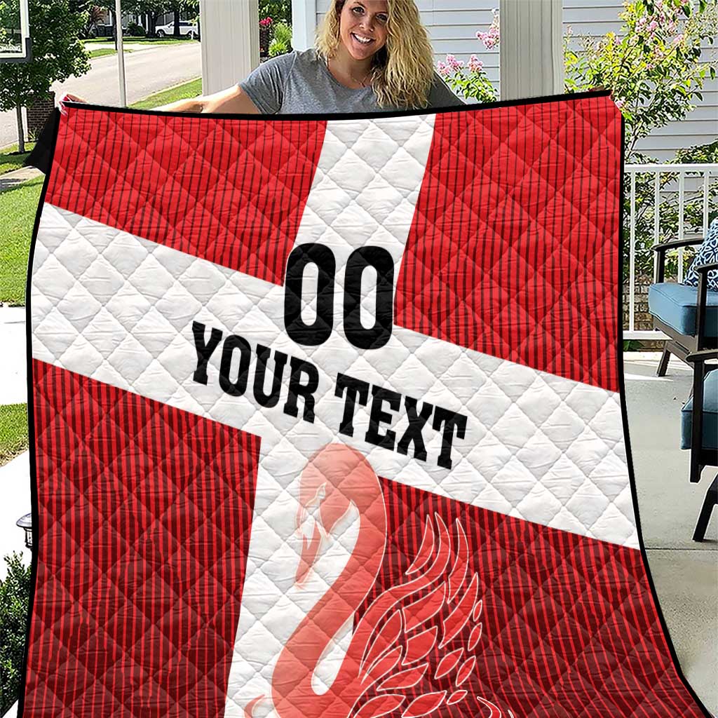 Custom Denmark Football Quilt Mute Swan