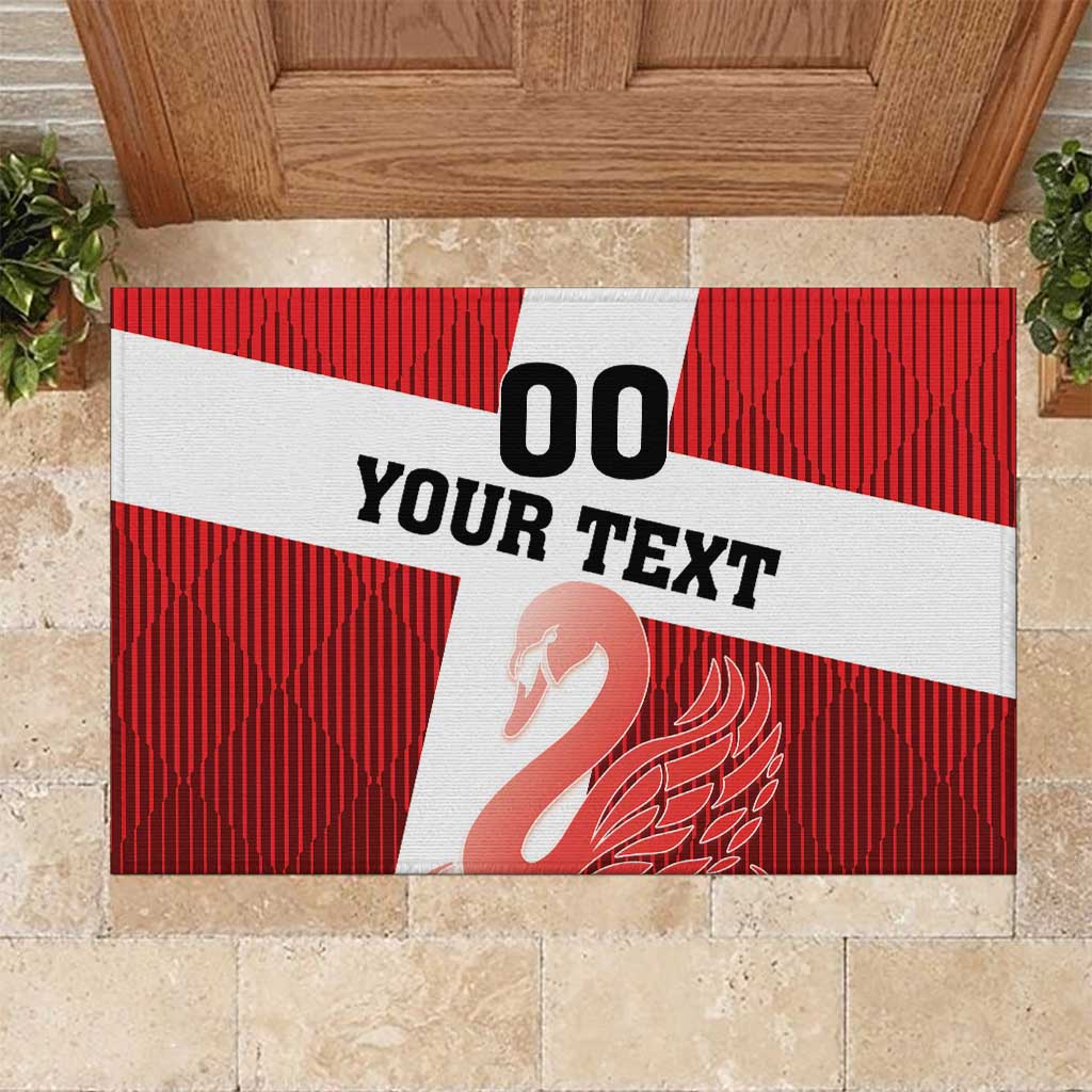 Custom Denmark Football Rubber Doormat Mute Swan