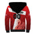 Custom Denmark Football Sherpa Hoodie Mute Swan - Wonder Print Shop