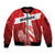 Custom Denmark Football Sleeve Zip Bomber Jacket Mute Swan