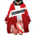 Custom Denmark Football Wearable Blanket Hoodie Mute Swan