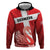 Custom Denmark Football Zip Hoodie Mute Swan