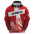 Custom Denmark Football Zip Hoodie Mute Swan