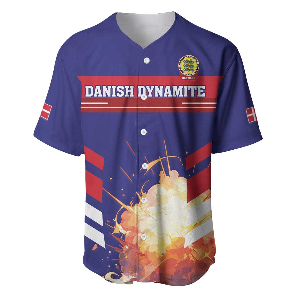 Custom Denmark Football Baseball Jersey Come On Danish Dynamite - Wonder Print Shop