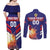 Custom Denmark Football Couples Matching Off Shoulder Maxi Dress and Long Sleeve Button Shirt Come On Danish Dynamite - Wonder Print Shop