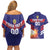 Custom Denmark Football Couples Matching Off Shoulder Short Dress and Hawaiian Shirt Come On Danish Dynamite - Wonder Print Shop