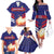 Custom Denmark Football Family Matching Off The Shoulder Long Sleeve Dress and Hawaiian Shirt Come On Danish Dynamite - Wonder Print Shop