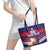 Custom Denmark Football Leather Tote Bag Come On Danish Dynamite - Wonder Print Shop