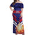 Custom Denmark Football Off Shoulder Maxi Dress Come On Danish Dynamite - Wonder Print Shop