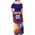 Custom Denmark Football Off Shoulder Maxi Dress Come On Danish Dynamite - Wonder Print Shop