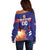 Custom Denmark Football Off Shoulder Sweater Come On Danish Dynamite - Wonder Print Shop