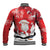 Canada Christmas Baseball Jacket Santa Play Hockey - Winter Forest - Wonder Print Shop