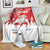 Canada Christmas Blanket Santa Play Hockey - Winter Forest