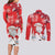 Canada Christmas Couples Matching Long Sleeve Bodycon Dress and Long Sleeve Button Shirt Santa Play Hockey - Winter Forest - Wonder Print Shop