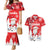 Canada Christmas Couples Matching Mermaid Dress and Hawaiian Shirt Santa Play Hockey - Winter Forest - Wonder Print Shop